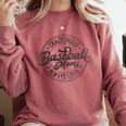 Crazy Proud Always Loud Baseball Mom Saying Graphic Comfort Colors Sweatshirt Orchid
