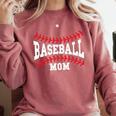 Cute Baseball Mom Laces Little League Women's Mother's Day Comfort Colors Sweatshirt Orchid