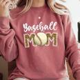 Cute Baseball Mom Leopard Print Mom For Mother's Day Comfort Colors Sweatshirt Orchid Cute Baseball Mom Leopard Print Mom For Mother's Day Comfort Colors Sweatshirt Orchid