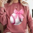 Cute Coquette Baseball Pink Bow Player & Fan Girls Comfort Colors Sweatshirt Orchid Cute Coquette Baseball Pink Bow Player & Fan Girls Comfort Colors Sweatshirt Orchid
