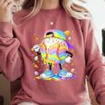 Cute Easter Baseball Ice Cream Boys Girls Kids Comfort Colors Sweatshirt Orchid Cute Easter Baseball Ice Cream Boys Girls Kids Comfort Colors Sweatshirt Orchid