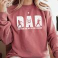Dad Baseball The Man The Myth The Legend Daddy Father's Day Comfort Colors Sweatshirt Orchid Dad Baseball The Man The Myth The Legend Daddy Father's Day Comfort Colors Sweatshirt Orchid