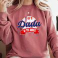 Dada Rookie Of Year 1st Birthday Baseball Theme Matching Comfort Colors Sweatshirt Orchid