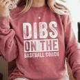 Dibs On The Baseball Coach Wife Girlfriend Comfort Colors Sweatshirt Orchid
