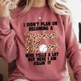 I Didn't Plan On Becoming a Baseball Mom Baseball Comfort Colors Sweatshirt Orchid I Didn't Plan On Becoming a Baseball Mom Baseball Comfort Colors Sweatshirt Orchid