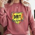 Dirt And Diamonds Baseball Leopard Baseball Mom Comfort Colors Sweatshirt Orchid