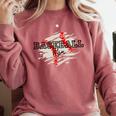 Distressed Baseball Mom Comfort Colors Sweatshirt Orchid