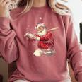 Dominican Santa Christmas Beisbol Baseball Dominicano Comfort Colors Sweatshirt Orchid Dominican Santa Christmas Beisbol Baseball Dominicano Comfort Colors Sweatshirt Orchid