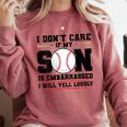 I Don't Care If My Son Is Embarrassed Baseball Mom Comfort Colors Sweatshirt Orchid