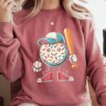 Donut Baseball Hat Ball Bat Cute Sport Toddler Boys Kids Men Comfort Colors Sweatshirt Orchid Donut Baseball Hat Ball Bat Cute Sport Toddler Boys Kids Men Comfort Colors Sweatshirt Orchid