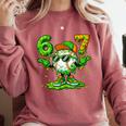 Drip Baseball Irish Shamrock St Patricks Men Boy Kid Comfort Colors Sweatshirt Orchid Drip Baseball Irish Shamrock St Patricks Men Boy Kid Comfort Colors Sweatshirt Orchid