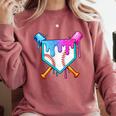 Dripping Baseball Pocket Respect The Drip Boys Baseball Comfort Colors Sweatshirt Orchid