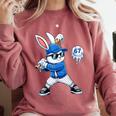 Dripping Drip Baseball Rabbit Bunny Easter Men Boy Kid Comfort Colors Sweatshirt Orchid Dripping Drip Baseball Rabbit Bunny Easter Men Boy Kid Comfort Colors Sweatshirt Orchid