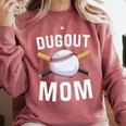 Dugout Mom Baseball Mommy Baseball Mother's Day Comfort Colors Sweatshirt Orchid