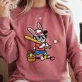 Easter Bunny Baseball Player Batter Rabbit Boys Kids Men Comfort Colors Sweatshirt Orchid Easter Bunny Baseball Player Batter Rabbit Boys Kids Men Comfort Colors Sweatshirt Orchid