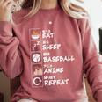 Eat Sleep Baseball Anime Repeat Japanese Otaku Comfort Colors Sweatshirt Orchid Eat Sleep Baseball Anime Repeat Japanese Otaku Comfort Colors Sweatshirt Orchid