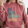 Eat Sleep Baseball Repeat Baseball Player Baseball Comfort Colors Sweatshirt Orchid Eat Sleep Baseball Repeat Baseball Player Baseball Comfort Colors Sweatshirt Orchid