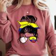 Ecuador Baseball Mom Ecuadorian Baseball Girl Comfort Colors Sweatshirt Orchid