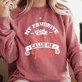 My Favorite Little Slugger Calls Me Mom Proud Baseball Mom Comfort Colors Sweatshirt Orchid