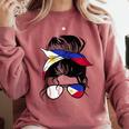 Filipina Baseball Mom Philippines Flag Baseball Girl Comfort Colors Sweatshirt Orchid Filipina Baseball Mom Philippines Flag Baseball Girl Comfort Colors Sweatshirt Orchid