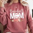 Floral Baseball Mom Mother's Day Cute Baseball Mama Mommy Comfort Colors Sweatshirt Orchid Floral Baseball Mom Mother's Day Cute Baseball Mama Mommy Comfort Colors Sweatshirt Orchid