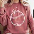 Game Day Baseball Mom Comfort Colors Sweatshirt Orchid