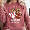 Game Day Vibes Football Baseball Mom Heart Comfort Colors Sweatshirt Orchid Game Day Vibes Football Baseball Mom Heart Comfort Colors Sweatshirt Orchid