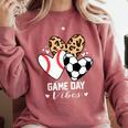 Game Day Vibes Soccer Baseball Mom Heart Comfort Colors Sweatshirt Orchid Game Day Vibes Soccer Baseball Mom Heart Comfort Colors Sweatshirt Orchid