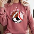 Gigi Of Ballers Baseball Soccer Football Gigi Comfort Colors Sweatshirt Orchid