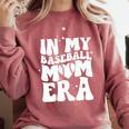 Groovy Retro In My Baseball Mom Era Comfort Colors Sweatshirt Orchid