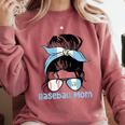 Guatemala Baseball Mom Messy Bun Comfort Colors Sweatshirt Orchid