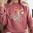 Halloween Boys Batting Skeleton Baseball Comfort Colors Sweatshirt Orchid Halloween Boys Batting Skeleton Baseball Comfort Colors Sweatshirt Orchid
