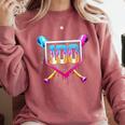 Happy 100 Days Of School Baseball Drip 100th Day Of School Comfort Colors Sweatshirt Orchid Happy 100 Days Of School Baseball Drip 100th Day Of School Comfort Colors Sweatshirt Orchid