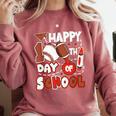 Happy 100 Days Of School Baseball Football PE Teacher Comfort Colors Sweatshirt Orchid Happy 100 Days Of School Baseball Football PE Teacher Comfort Colors Sweatshirt Orchid