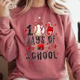 Happy 101 Days Of School Baseball Sports 100th Day Comfort Colors Sweatshirt Orchid