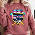Happy 6733 Days Of School Baseball Drip 100th Day Of School Comfort Colors Sweatshirt Orchid