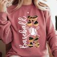 Happy Mother's Day Baseball Mom Leopard Softball Lover Comfort Colors Sweatshirt Orchid Happy Mother's Day Baseball Mom Leopard Softball Lover Comfort Colors Sweatshirt Orchid