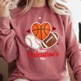 Happy Valentine’s Basketball Football Valentine Baseball Comfort Colors Sweatshirt Orchid Happy Valentine’s Basketball Football Valentine Baseball Comfort Colors Sweatshirt Orchid