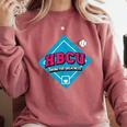 HBCU Swing For Greatness Baseball Softball College Apparel Comfort Colors Sweatshirt Orchid