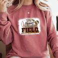 My Heart Is On That Field Baseball Mom Momm Premium Comfort Colors Sweatshirt Orchid