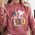 My Heart Is On That Field Mother's Day Baseball Mom Women Comfort Colors Sweatshirt Orchid