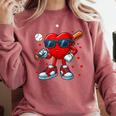 Heart Love Baseball Valentine Outfit Men Boy Comfort Colors Sweatshirt Orchid Heart Love Baseball Valentine Outfit Men Boy Comfort Colors Sweatshirt Orchid