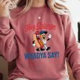 Hey Chicago Whadya Say Baseball Hot Dog Comfort Colors Sweatshirt Orchid Hey Chicago Whadya Say Baseball Hot Dog Comfort Colors Sweatshirt Orchid