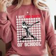 I Hit 100 Days Of School Baseball 100th Day Boys Kids Comfort Colors Sweatshirt Orchid I Hit 100 Days Of School Baseball 100th Day Boys Kids Comfort Colors Sweatshirt Orchid