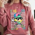 I Hit 100 Days Of School Baseball Drip 100th Day Of School Comfort Colors Sweatshirt Orchid
