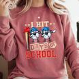 I Hit 100 Days Of School Baseball Kids Boy Teacher 100th Day Comfort Colors Sweatshirt Orchid I Hit 100 Days Of School Baseball Kids Boy Teacher 100th Day Comfort Colors Sweatshirt Orchid