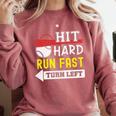Hit Hard Run Fast Turn Left Baseball Quote Fan Coach Premium Tri-Blend Comfort Colors Sweatshirt Orchid Hit Hard Run Fast Turn Left Baseball Quote Fan Coach Premium Tri-Blend Comfort Colors Sweatshirt Orchid