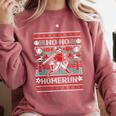 Ho Ho Homerun Baseball Ugly Christmas Sweater Party Hitter Comfort Colors Sweatshirt Orchid Ho Ho Homerun Baseball Ugly Christmas Sweater Party Hitter Comfort Colors Sweatshirt Orchid