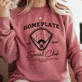 Home Plate Social Club Baseball Mom Comfort Colors Sweatshirt Orchid Home Plate Social Club Baseball Mom Comfort Colors Sweatshirt Orchid