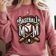 Home Run Baseball Mom Comfort Colors Sweatshirt Orchid